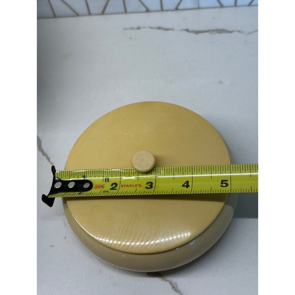 Vintage Ivory Pyralin Celluloid Vanity Jar – 1920s Lidded Powder Dish - Picture 5 of 6